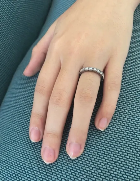 Bague Alliance Or Blanc 18k & Diamants