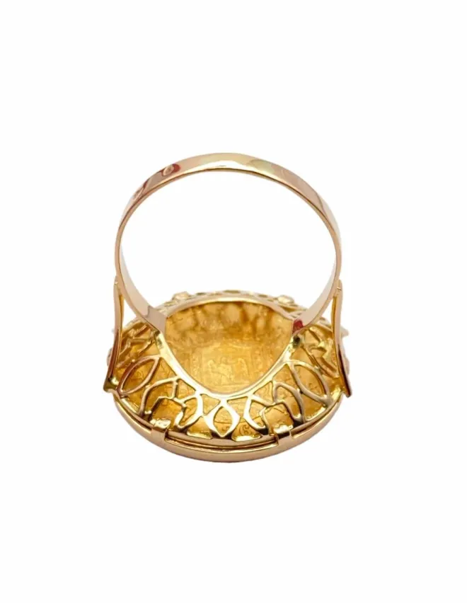 Bague Vintage Or Jaune Pièce 20 Francs