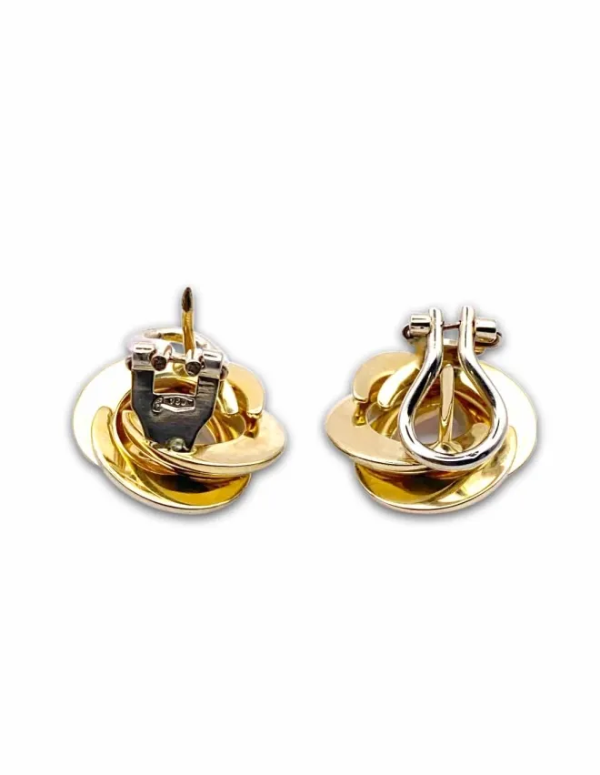 Boucles d'Oreilles Vintage 3 Ors 18K