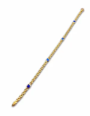 Bracelet Or Jaune 18k & Lapis lazuli 2