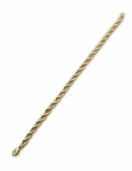 Bracelet Maille Corde 2 Ors 18k