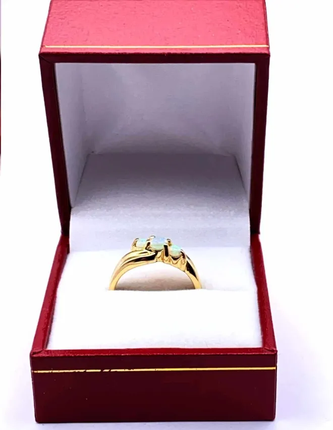 Bague Or Jaune 18k & Opales