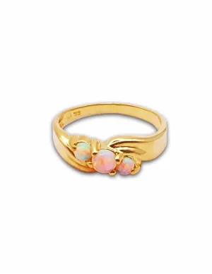 Bague Or Jaune 18k & Opales