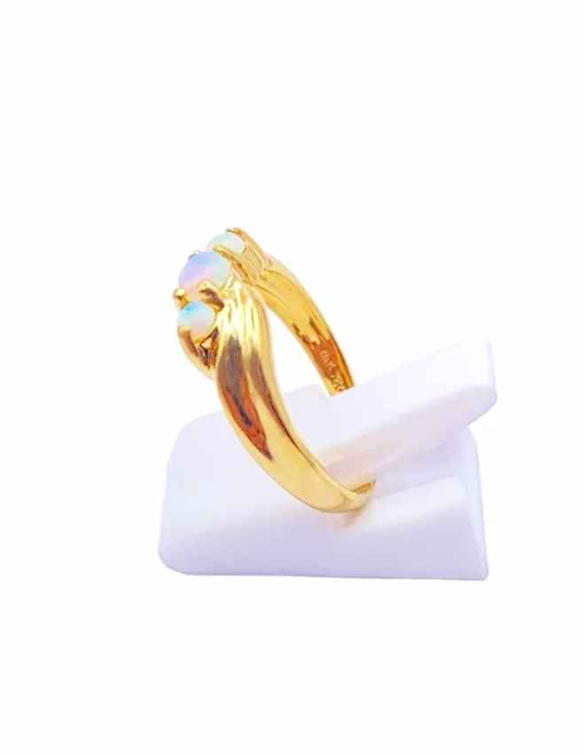Bague Or Jaune 18k & Opales