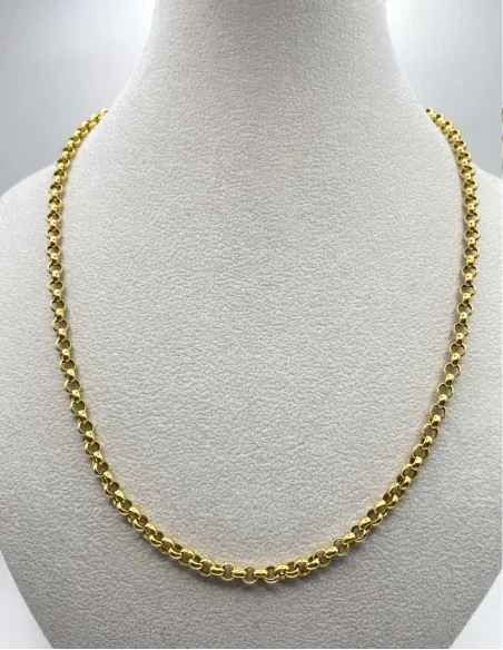 Chaine Maille Jaseron Or Jaune 18K