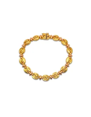 Bracelet Souple Or Jaune & Or Rose 18K