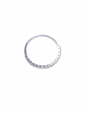 Bague Alliance Or Blanc 18K et Diamants 2