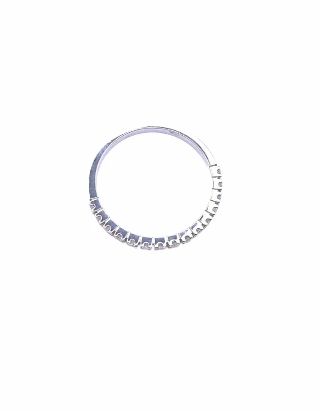Bague Alliance Or Blanc 18K et Diamants