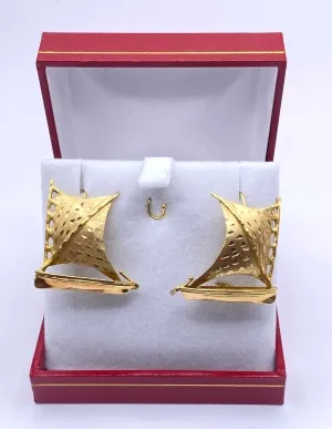 Paire de boucles d'oreilles "Yoles" Or jaune 18K 2