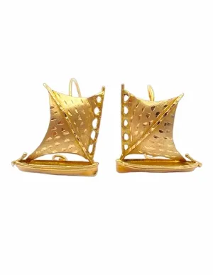 Paire de boucles d'oreilles "Yoles" Or jaune 18K