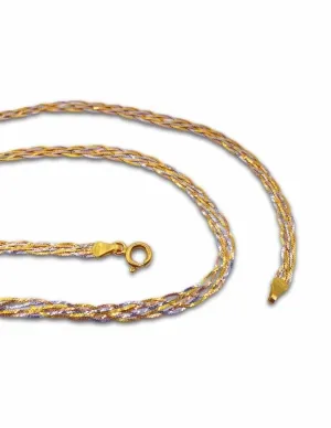Collier Tressé Bicolore Or 18K 2