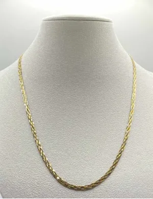 Collier Tressé Bicolore Or 18K