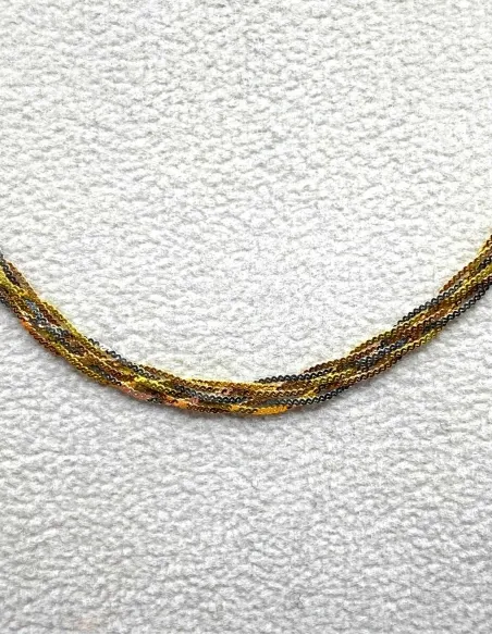 Collier Tressé Bicolore Or 18K