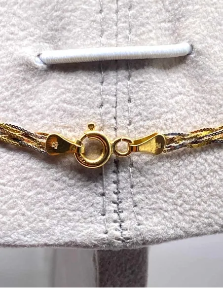 Collier Tressé Bicolore Or 18K