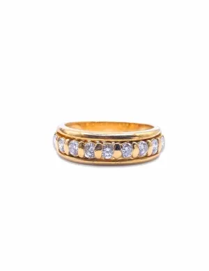Bague Demi Alliance Or Jaune & Diamants