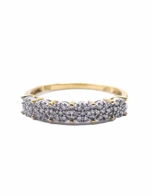 Bague Alliance Or jaune, Or Blanc Diamants