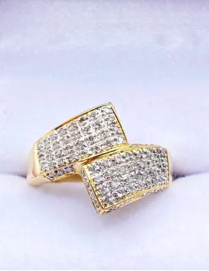 Bague Croisée Or Jaune 18K & Diamants 2