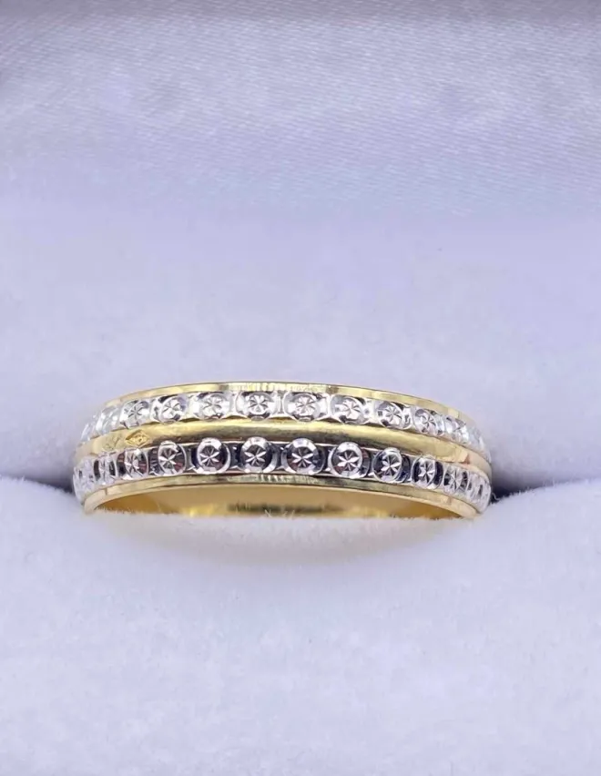Alliance Bicolore Diamantée 18K