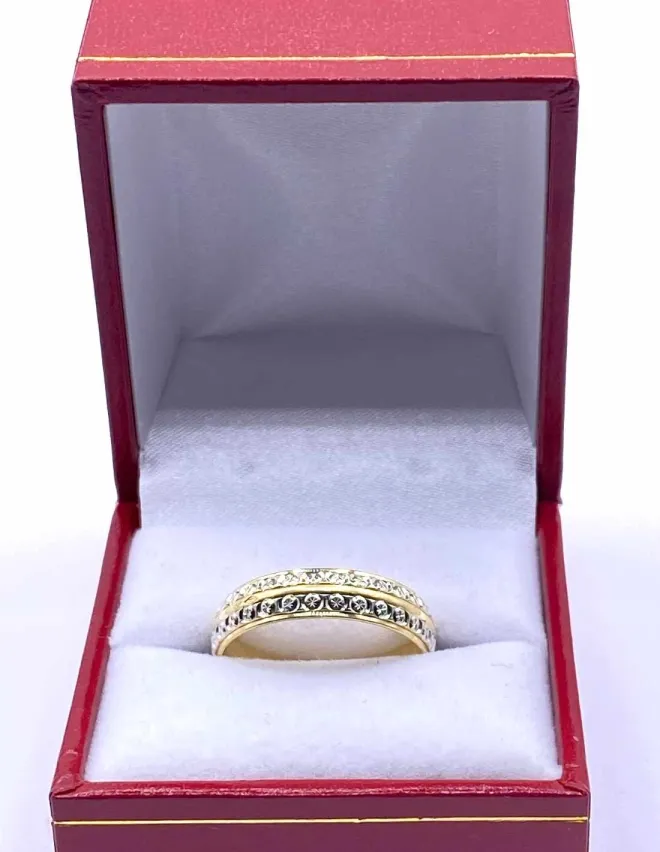 Alliance Bicolore Diamantée 18K