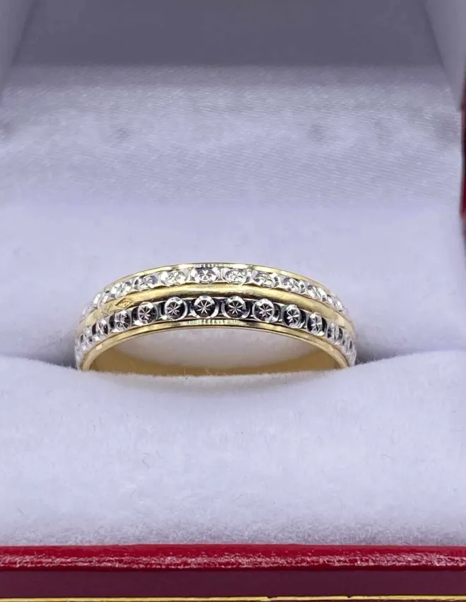 Alliance Bicolore Diamantée 18K