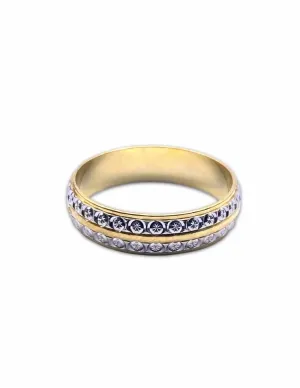 Alliance Bicolore Diamantée 18K