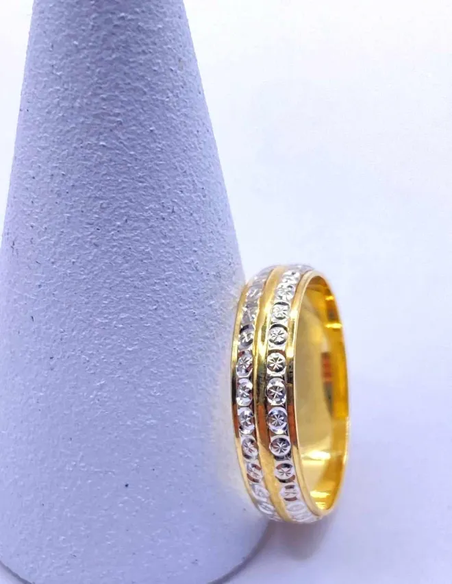 Alliance Bicolore Diamantée 18K