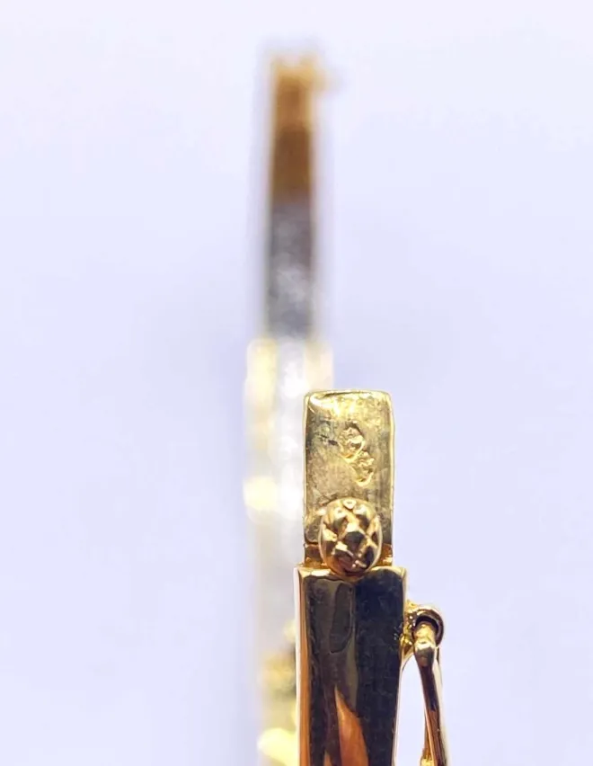 Bracelet Jonc Ouvrant Or 18K & Diamants