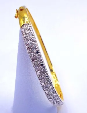 Bracelet Jonc Ouvrant Or 18K & Diamants 2