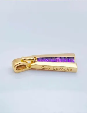 GUY LAROCHE - Pendentif Or & Amethystes 2