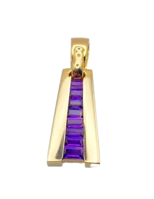 GUY LAROCHE - Pendentif Or & Amethystes