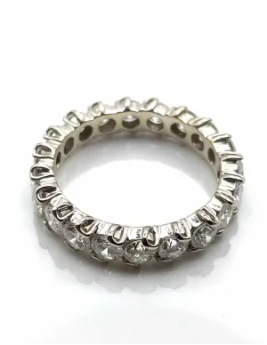 Bague Alliance Or Blanc 18K et Diamants