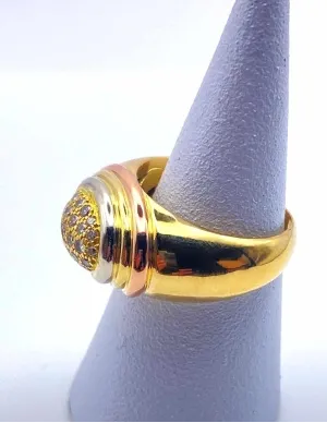Bague Jonc Or Jaune 18K & Diamants 2