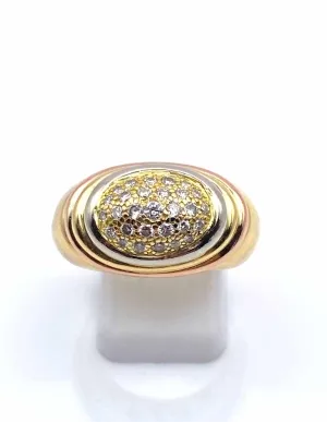 Bague Jonc Or Jaune 18K & Diamants