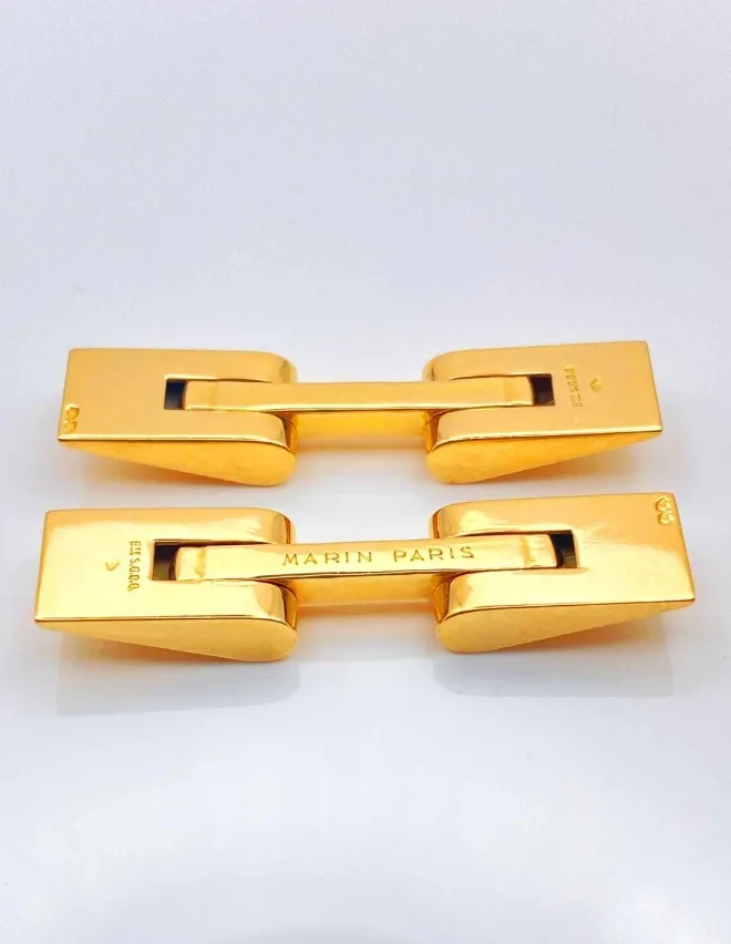 Paire de Boutons de Manchette Or Jaune 18K