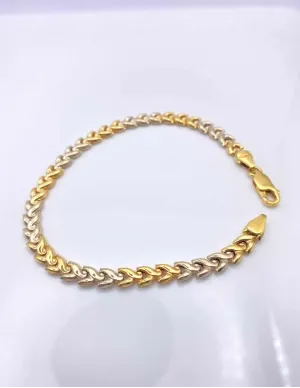 Bracelet bicolore Or 18K 2