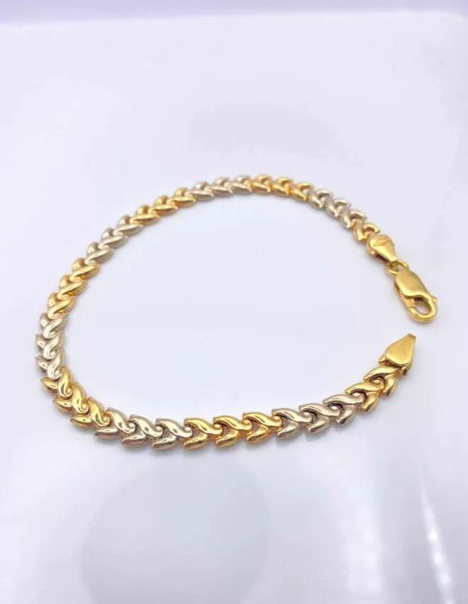Bracelet bicolore Or 18K