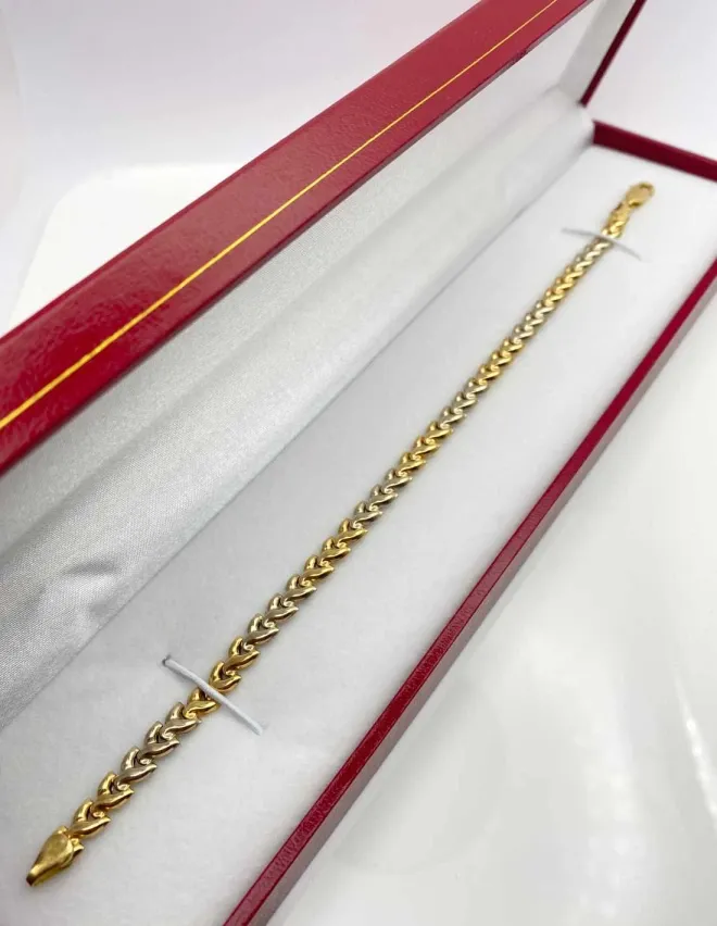 Bracelet bicolore Or 18K