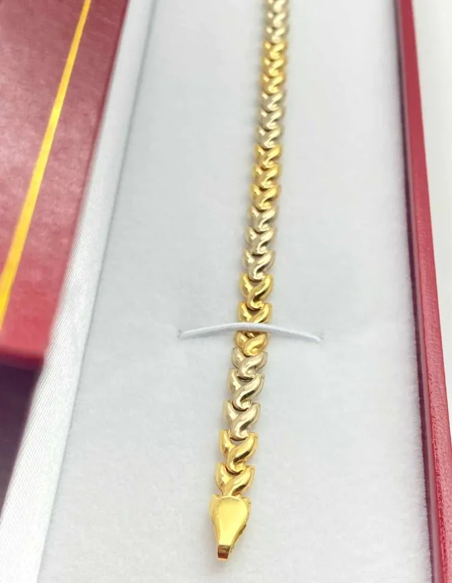 Bracelet bicolore Or 18K