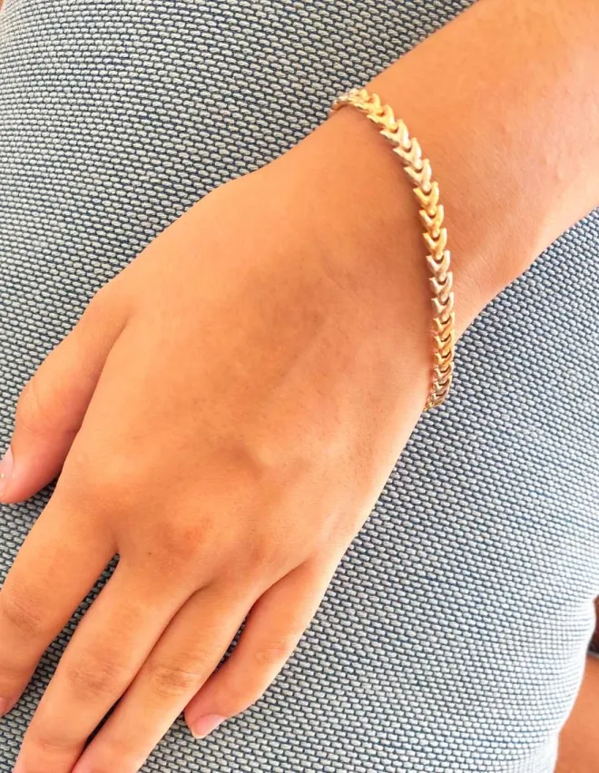 Bracelet bicolore Or 18K