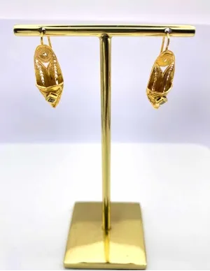 Boucles d'Oreilles Or Jaune & Diamants 2