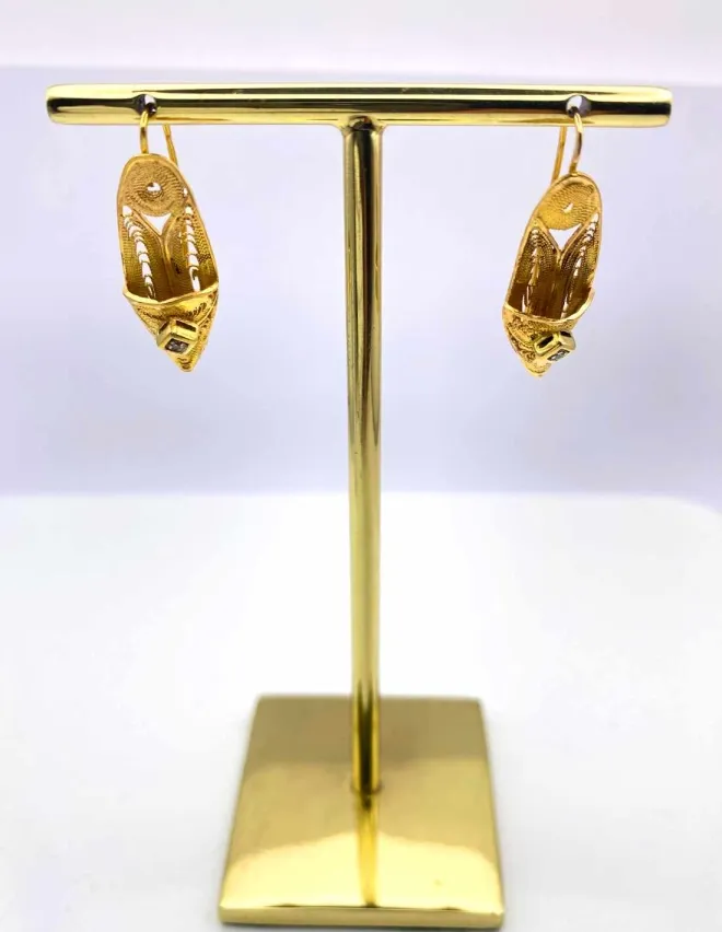 Boucles d'Oreilles Or Jaune & Diamants