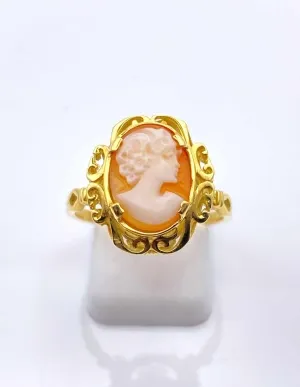 Bague Camée Femme Or Jaune 18k 2