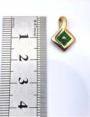 Pendentif Or Jaune 18k & Emeraudes 2