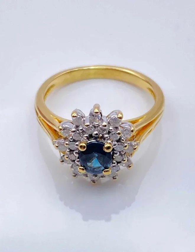Bague Marguerite Saphirs & Diamants