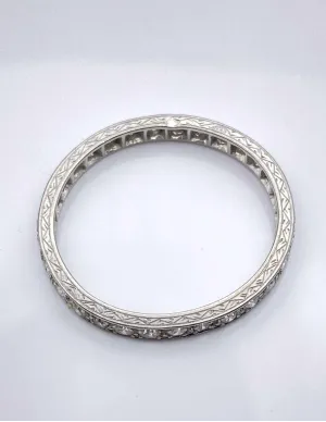 Bague Alliance Vintage Platine & Diamants 2