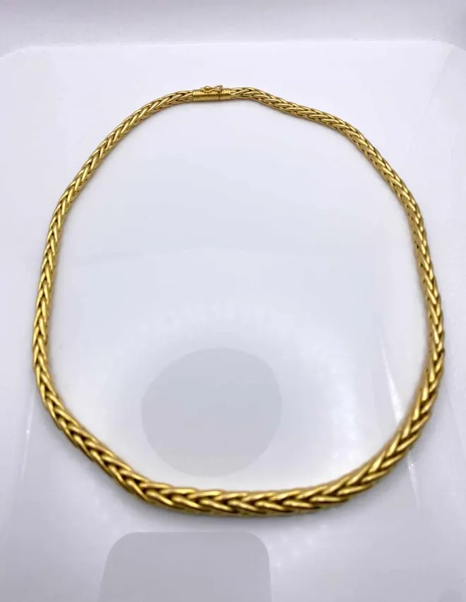 Collier Maille Palmier Or Jaune 18K