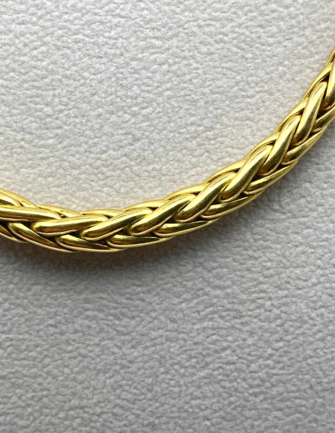 Collier Maille Palmier Or Jaune 18K
