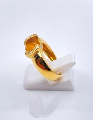 Bage Or Jaune Citrine & Diamants 2