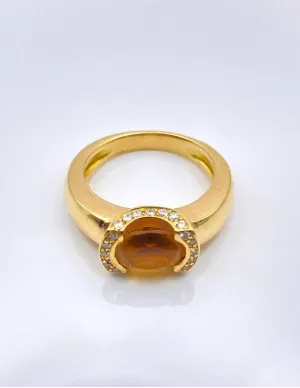 Bage Or Jaune Citrine & Diamants