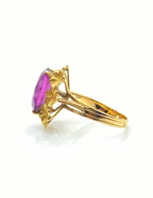 Bague Vintage Or Jaune & Améthyste 2